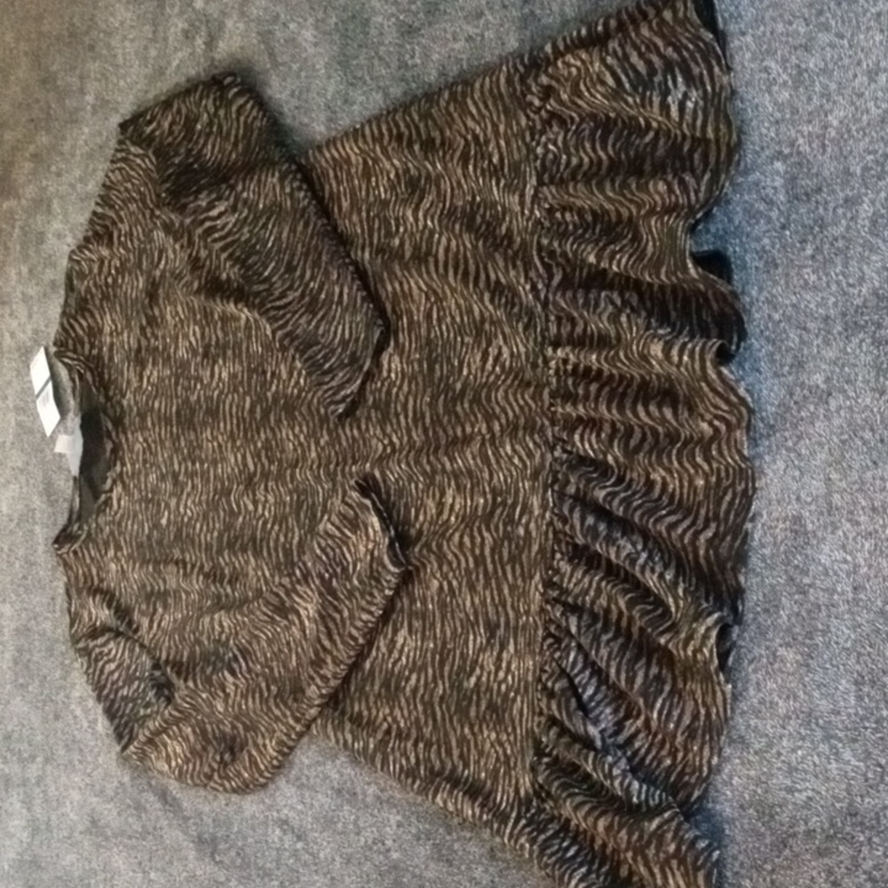 MICHAEL Michael Kors NWT animal print long sleeve dress with ruffle